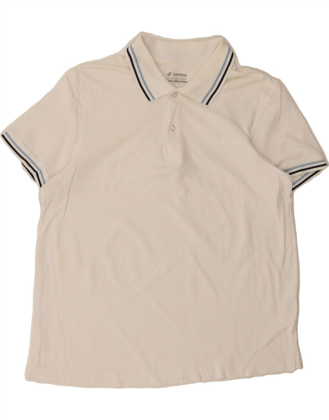 LOTTO Mens Polo Shirt XS White Cotton Vintage Lotto and Second-Hand Lotto from Messina Hembry 