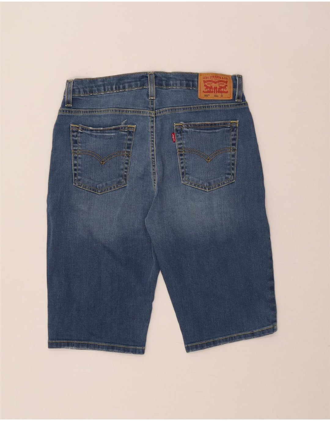 Shorts jeans Levi's Boys 502 Regular Taper 15-16 anos W30 algodão azul