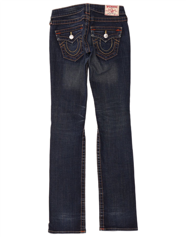 Jeans True Religion feminino slim bootcut W24 L33 algodão azul