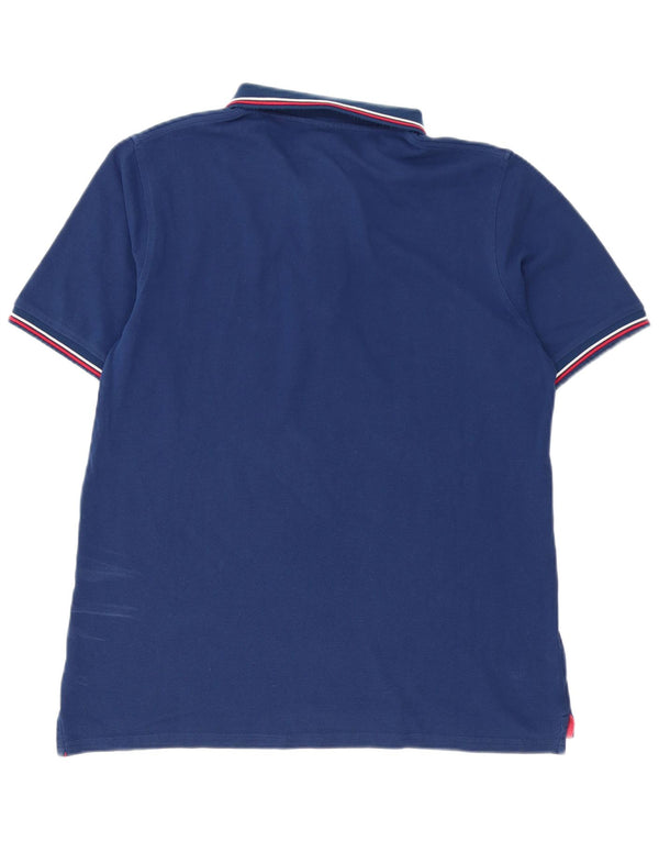 Camisa polo masculina FILA grande algodão azul marinho
