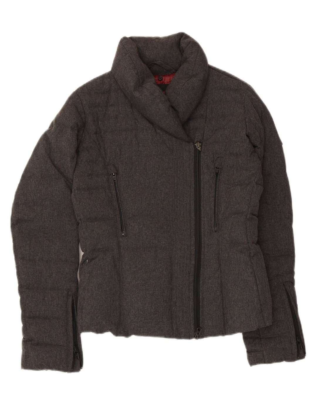 Jaqueta acolchoada feminina Bomboogie UK 10 pequena cinza nylon