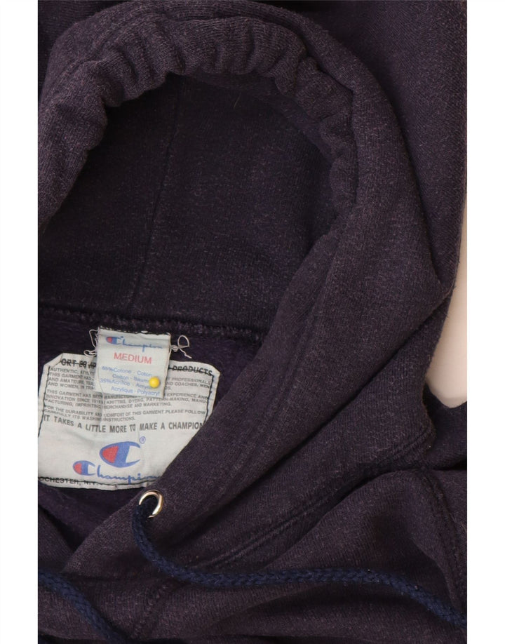 Jumper com capuz gráfico masculino Champion médio azul marinho algodão