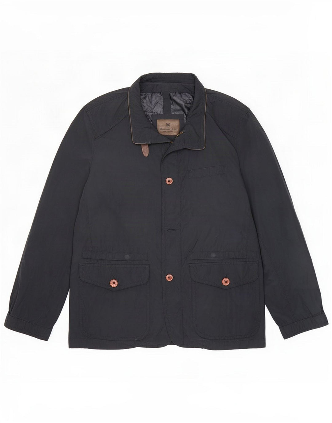 Jaqueta utilitária masculina Massimo Dutti UK 40 grande poliéster azul marinho