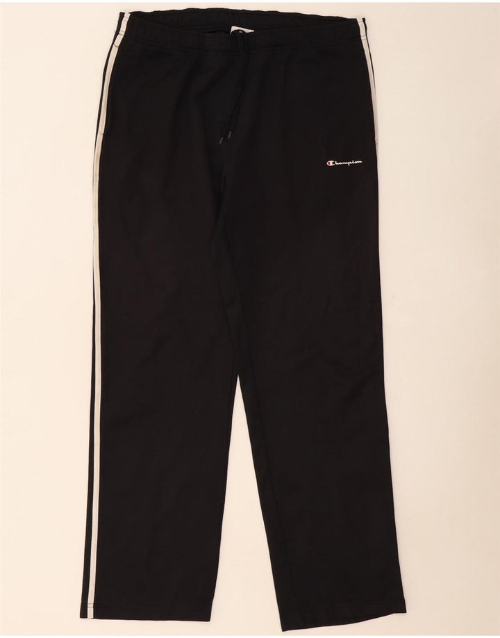 Calça de treino masculina Champion grande de algodão preto