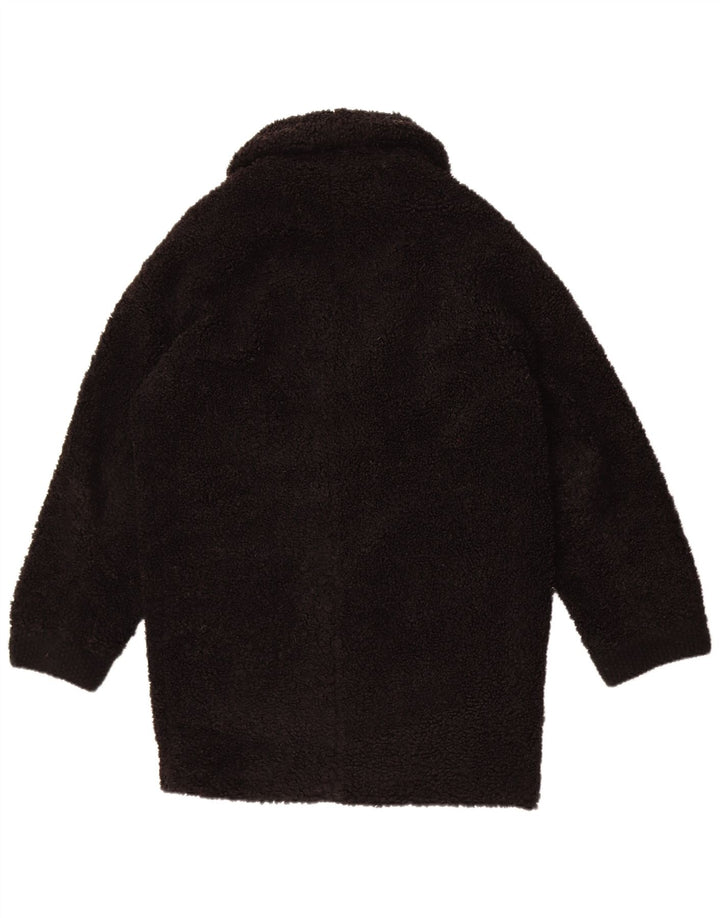 Sobretudo feminino de lã Zara UK 6 XS preto poliéster