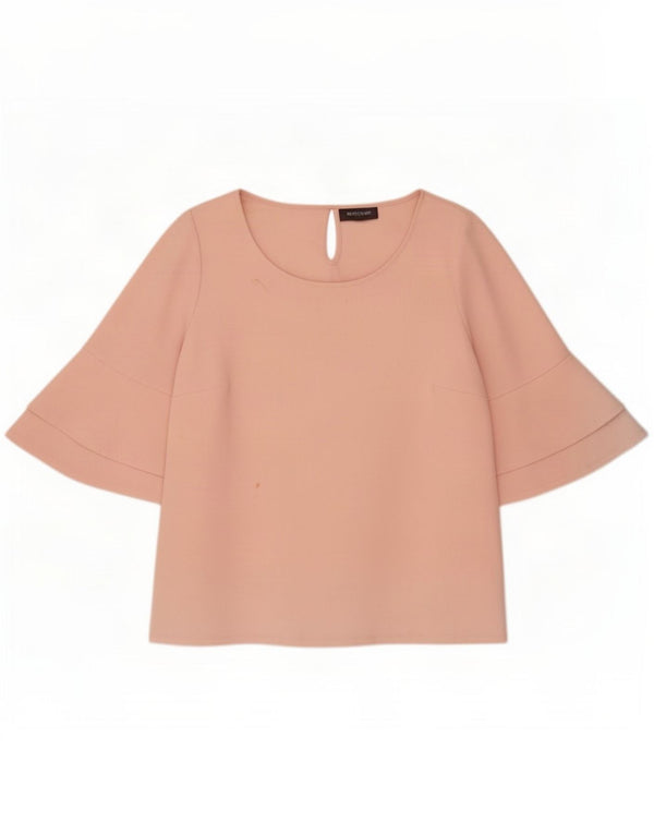Blusa feminina Marks & Spencer Autograph manga 3/4 Reino Unido 18 XL rosa