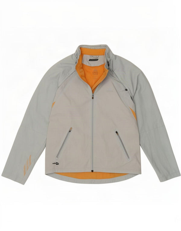 Adidas Womens Tracksuit Top Jacket UK 12 Medium Blue Poliéster