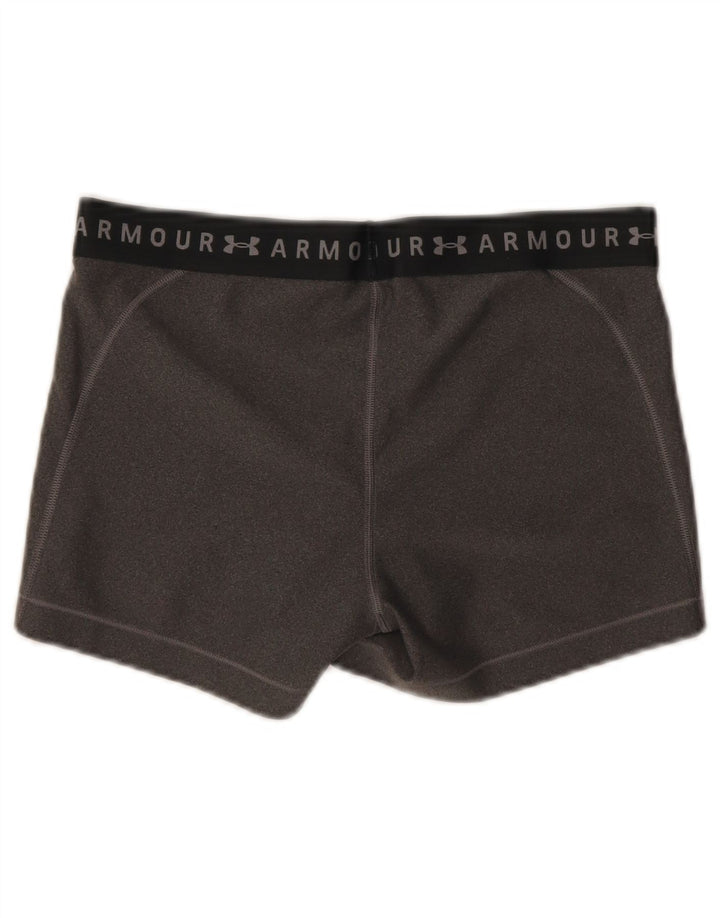 Shorts esportivos gráficos femininos Under Armour UK 14 cinza médio