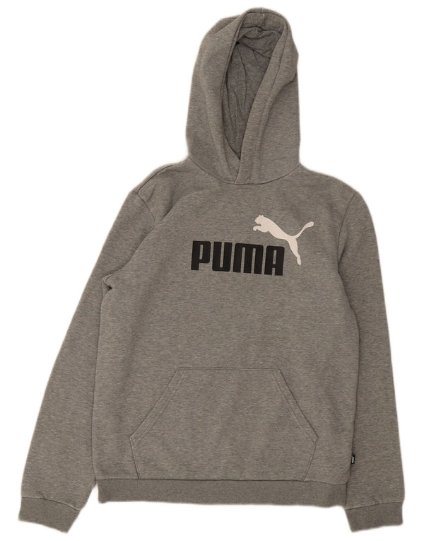 Jumper com capuz gráfico Puma Boys 15-16 anos algodão cinza