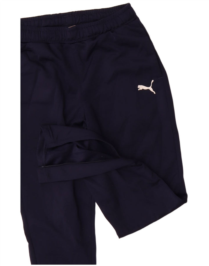 Calças de treino Puma Menino 9-10 Anos Pequenas Azul Marinho Poliéster