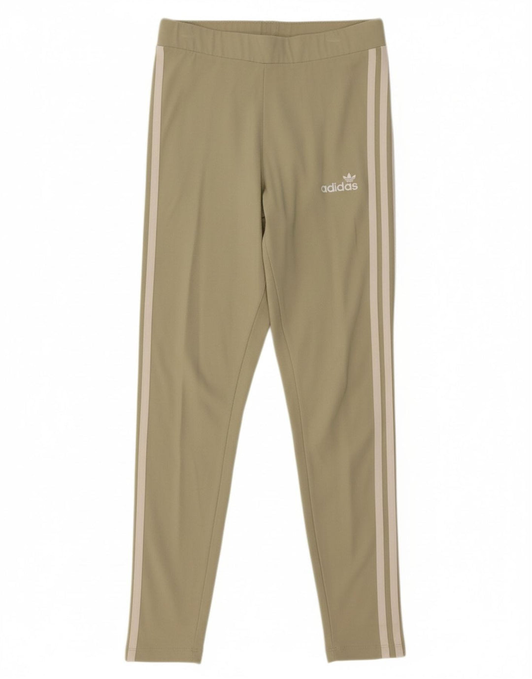 ADIDAS Womens Leggings UK 14 Médio Algodão Verde