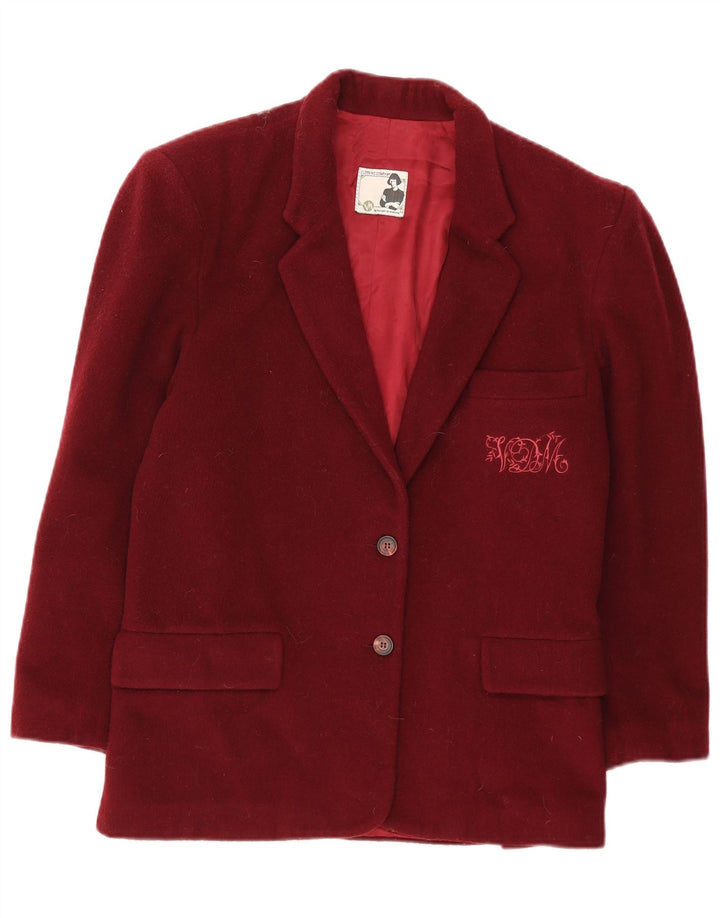 Duca Visconti Di Modrone Jaqueta Blazer Feminina Reino Unido 14 Médio Borgonha