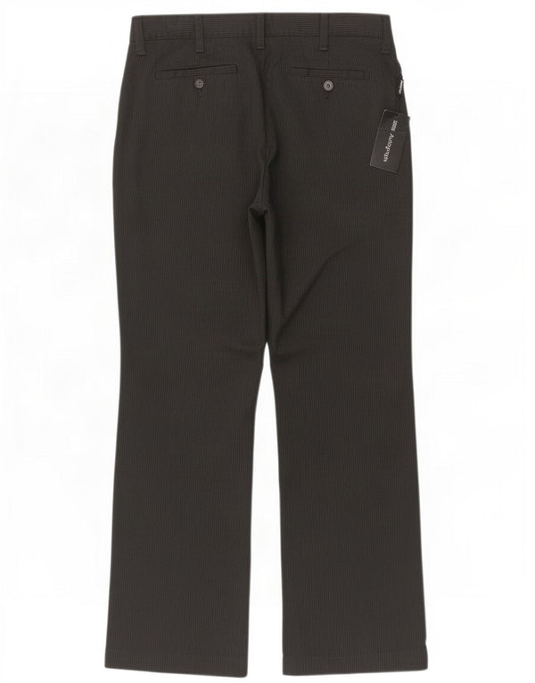 Calça casual masculina Autograph da Marks & Spencer W32 L29 listrada preta