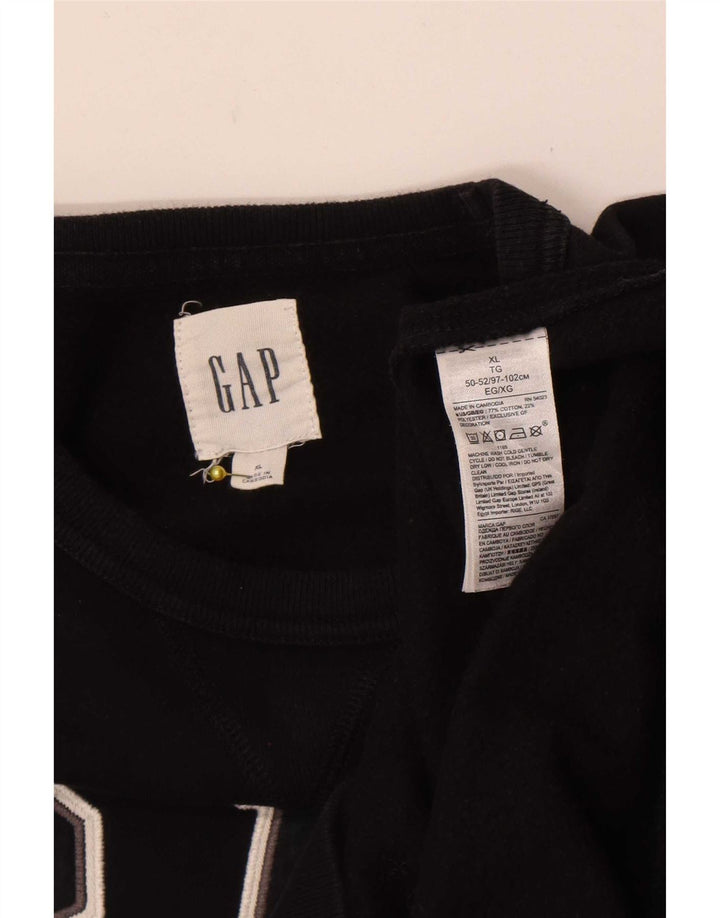 Moletom gráfico masculino Gap Jumper XL preto algodão