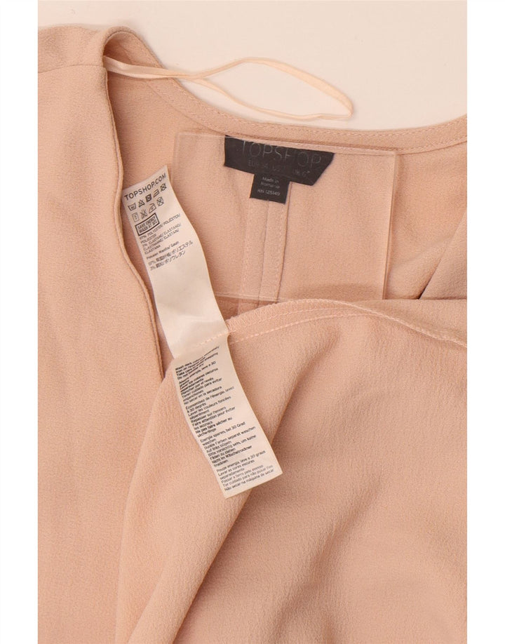 Vestido feminino Batwing Topshop UK 6 XS poliéster bege