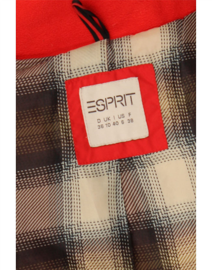 Casaco acolchoado com capuz feminino Esprit UK 10 pequeno poliéster vermelho