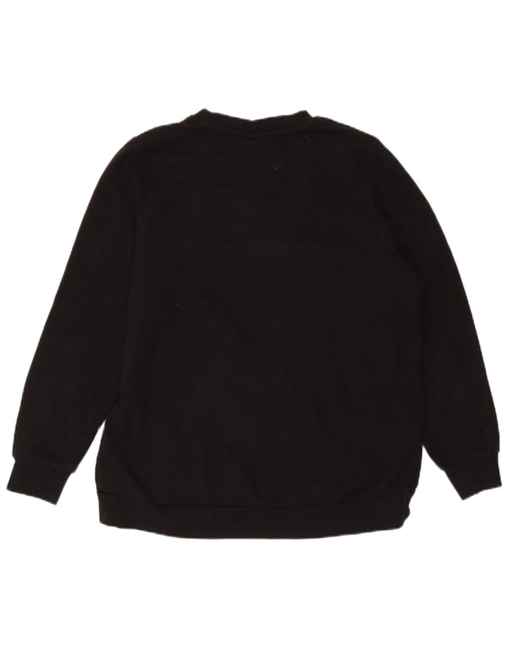 Fila moletom feminino jumper UK 14 grande algodão preto