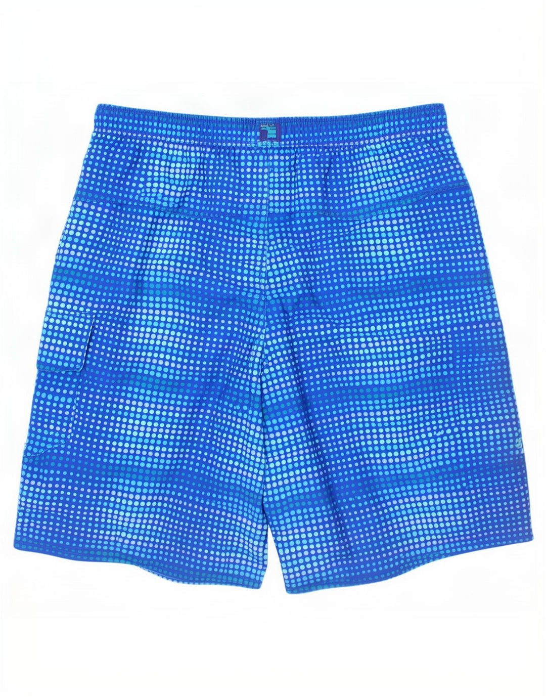 L.L.Bean Shorts de banho para meninos 15-16 anos poliéster manchado azul