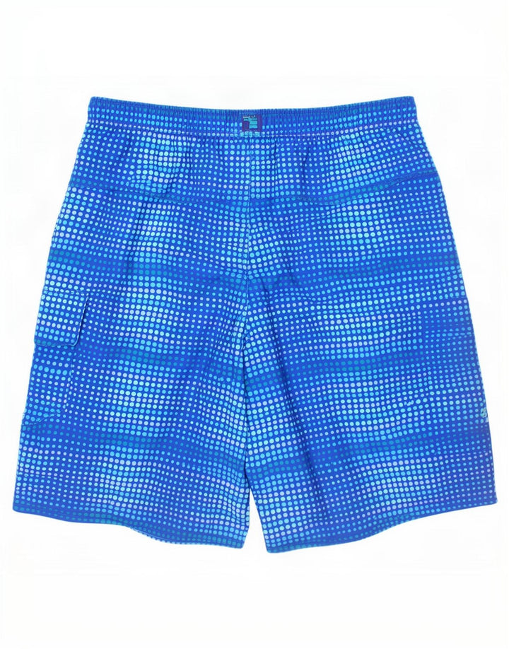 L.L.Bean Shorts de banho para meninos 15-16 anos poliéster manchado azul