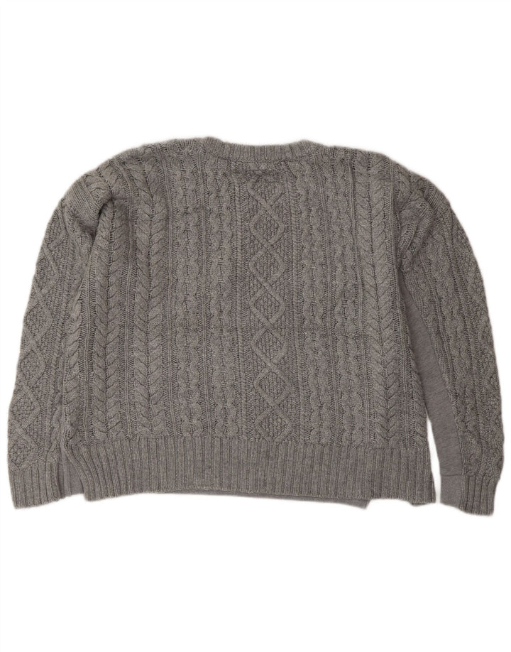 Jumper de moletom gráfico oversized feminino SUPERDRY Reino Unido 14 cinza médio