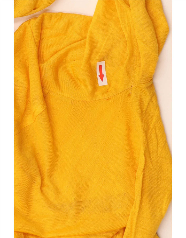 Camisa Vintage Feminina UK 10 Pequena Amarela