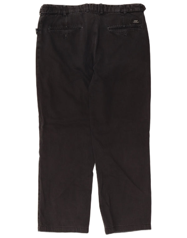 Zara Mens Straight Casual Trousers EU 44 Large W34 L27 Black Cotton
