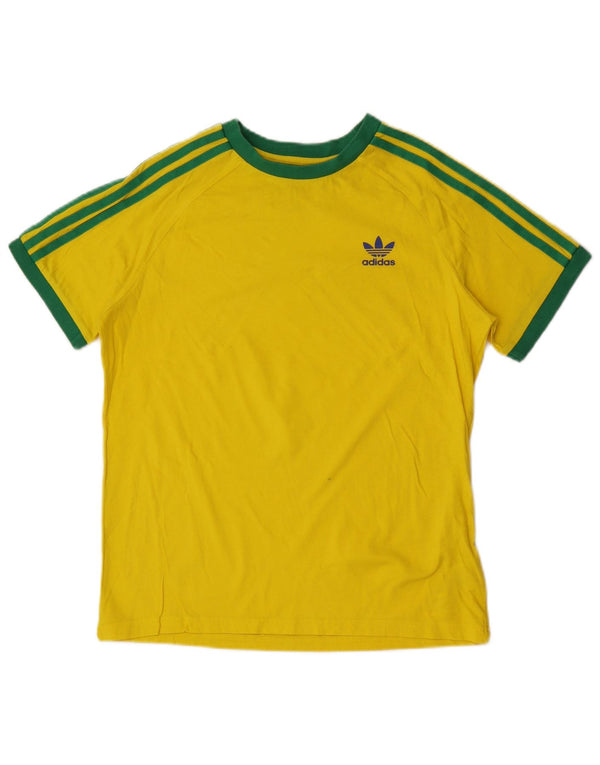 Camiseta Adidas Menino 13-14 Anos Amarelo Algodão