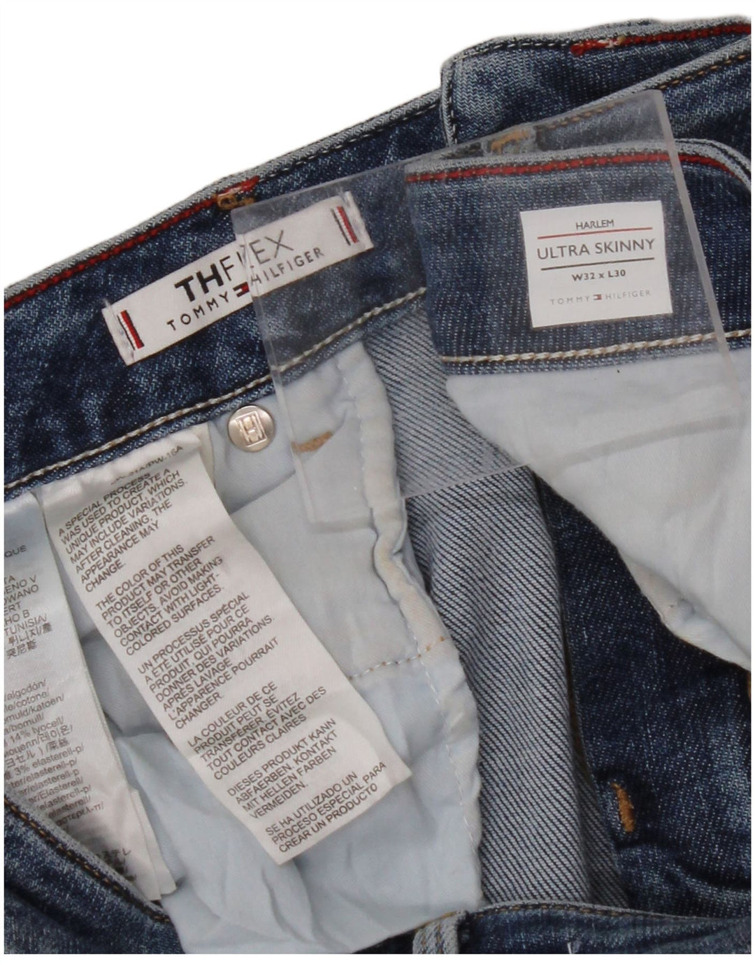 TOMMY HILFIGER Harlem Skinny Jeans W32 L30 Azul Algodão