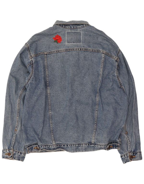 Jaqueta jeans masculina Levi's UK 40 grande algodão azul