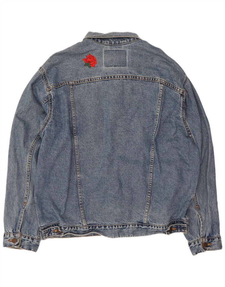 Jaqueta jeans masculina Levi's UK 40 grande algodão azul