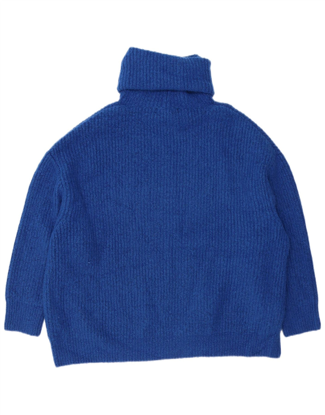 Suéter feminino Zara com gola alta e gola alta Reino Unido 14 acrílico azul médio