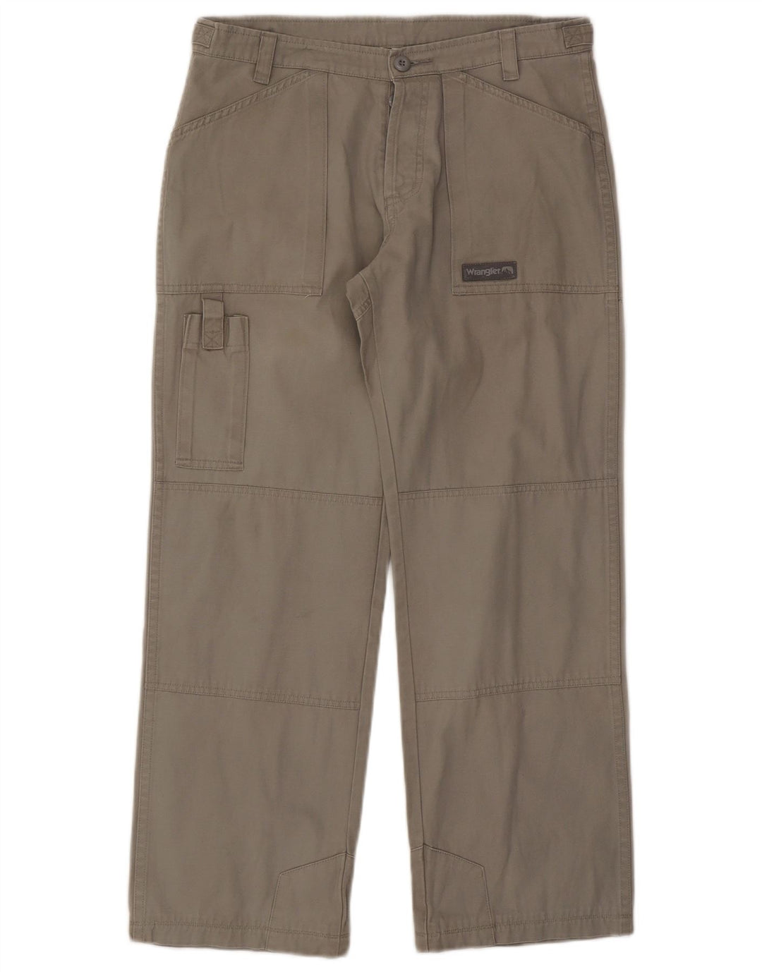 Calça Wrangler masculina reta cargo W32 L28 algodão cinza