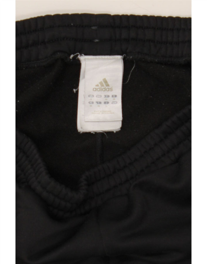 ADIDAS Womens Tracksuit Trousers UK 12 Medium Black Polyester