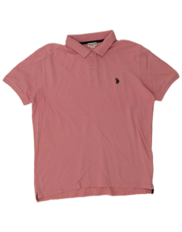 US Polo Assn. Camisa Polo Masculina Grande Algodão Rosa