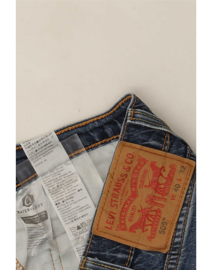 Levi's Masculino 505 Straight Jeans W40 L32 Azul Algodão