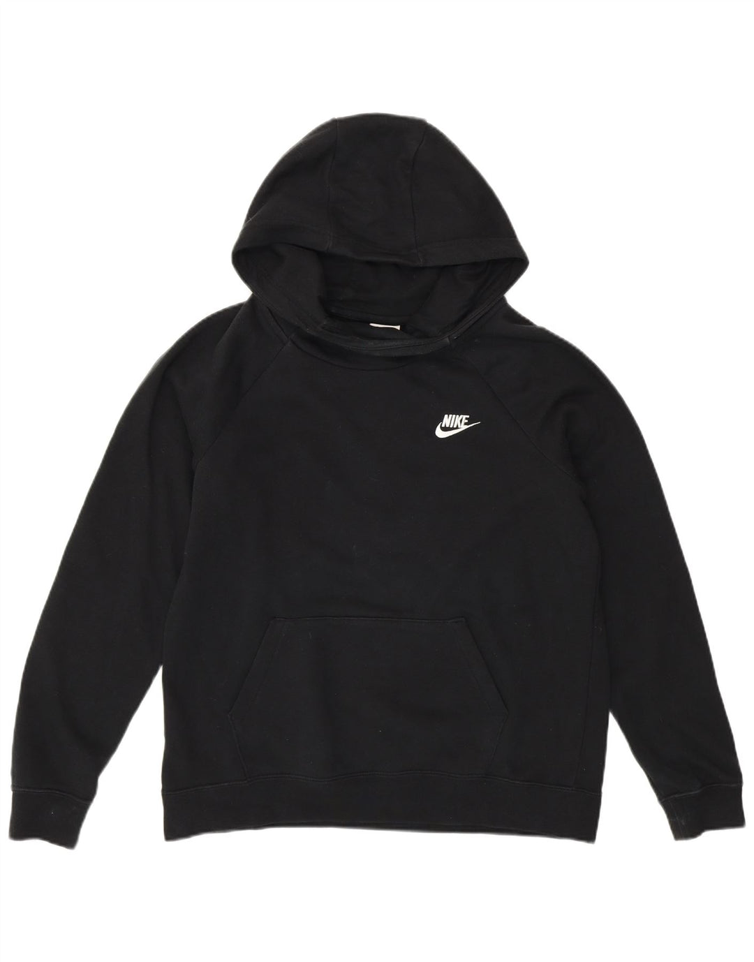 NIKE Womens Hoodie Jumper UK 14 Médio Preto