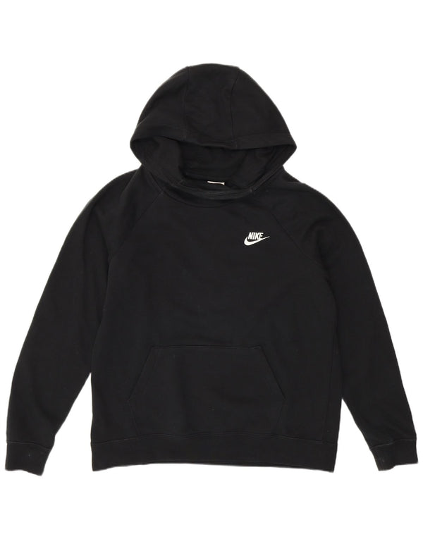NIKE Womens Hoodie Jumper UK 14 Médio Preto