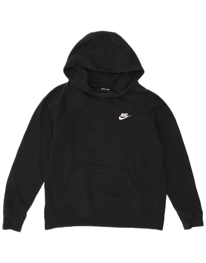 NIKE Womens Hoodie Jumper UK 14 Médio Preto