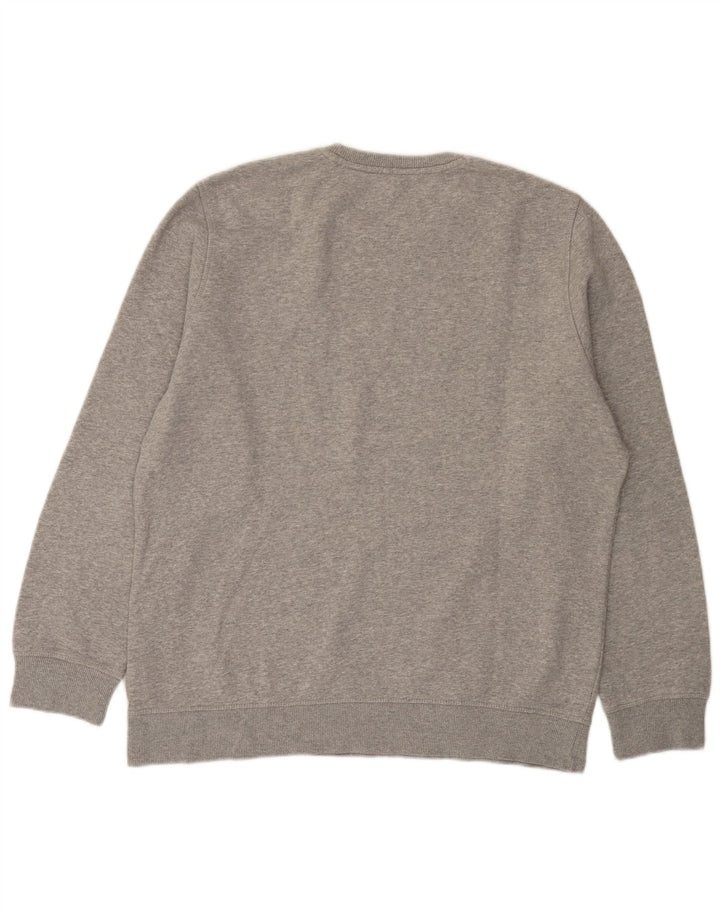 Reebok moletom masculino jumper grande algodão manchado cinza
