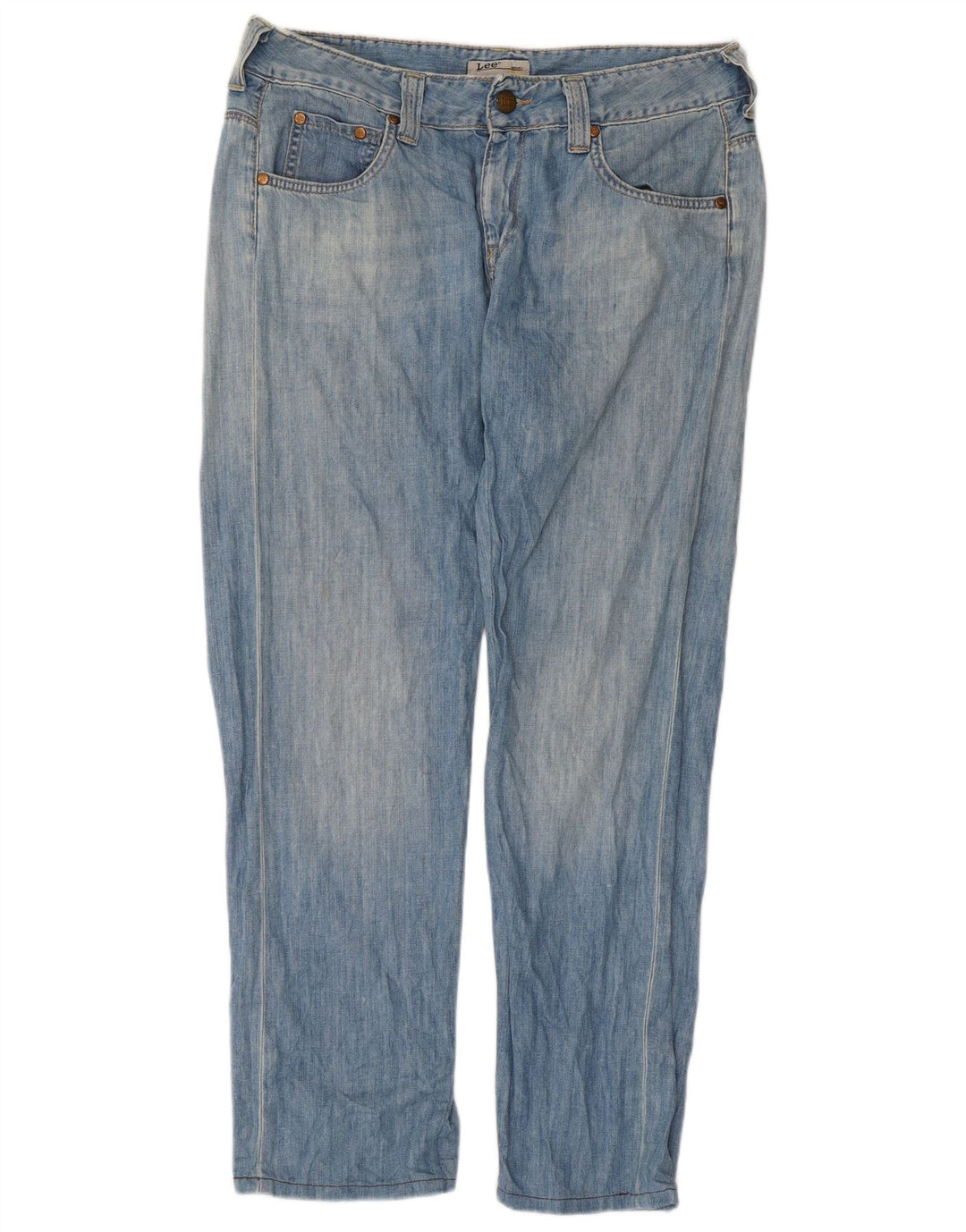 Lee Mens Avalon Straight Jeans W33 L33 Azul Algodão