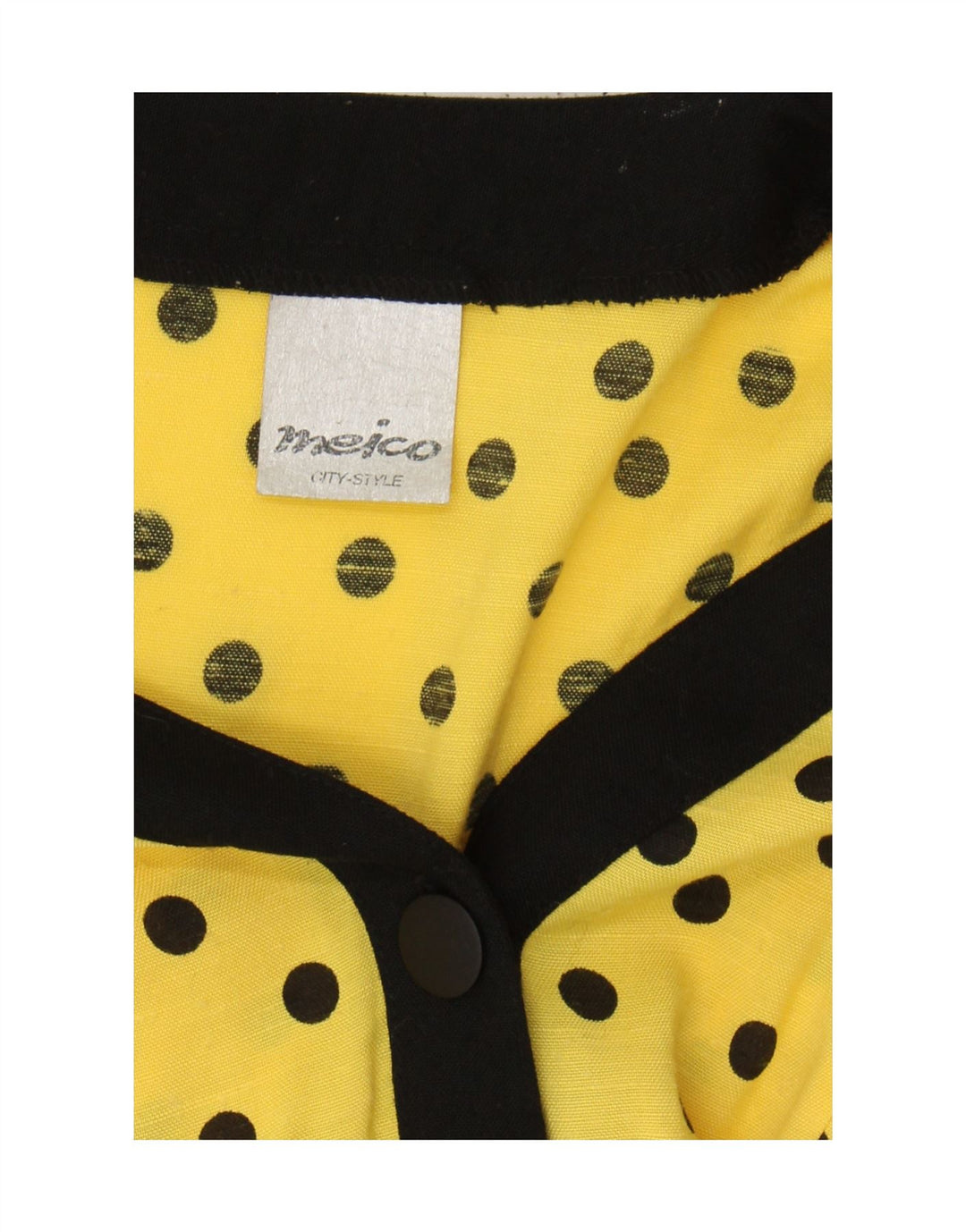 Jaqueta blazer feminina Meico manga 3/4 Reino Unido 12 poliéster amarelo médio