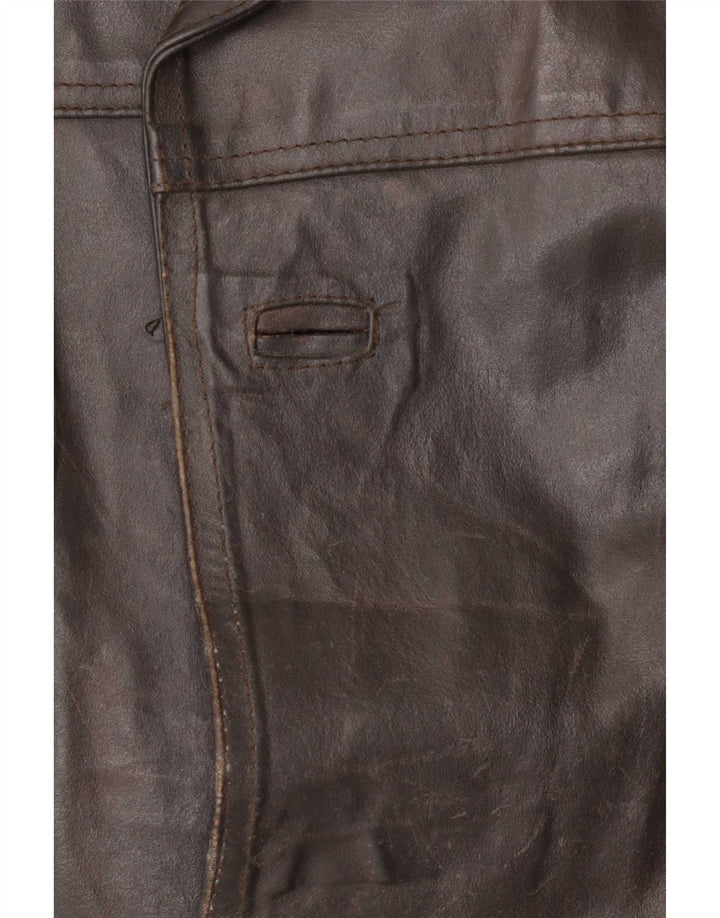 Jaqueta de couro masculina Bayside Reino Unido 38 marrom médio