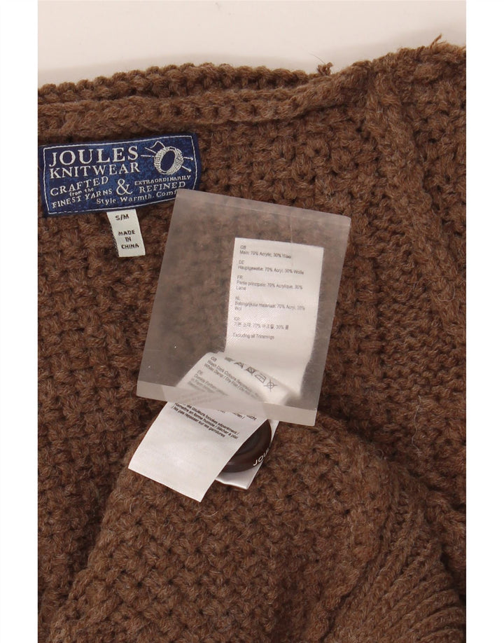 Joules Poncho Jumper feminino grande Reino Unido 10 pequeno marrom acrílico