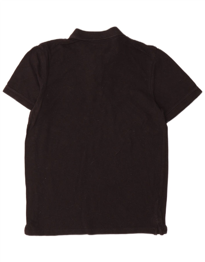 Camisa polo masculina Jack & Jones de algodão preto médio