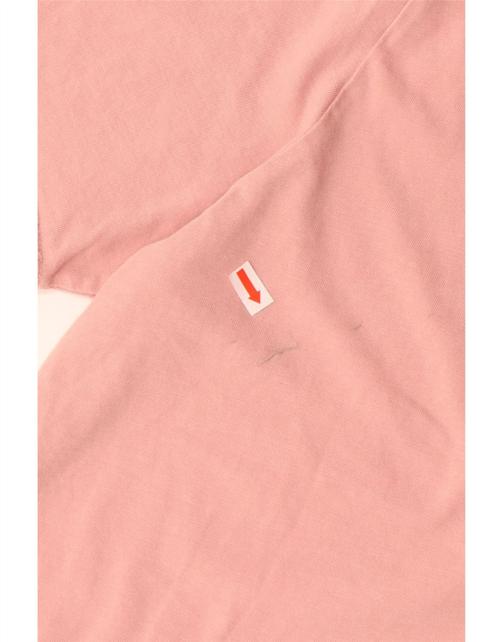 ADIDAS Womens Graphic T-Shirt Top UK 6 XS Rosa Algodão