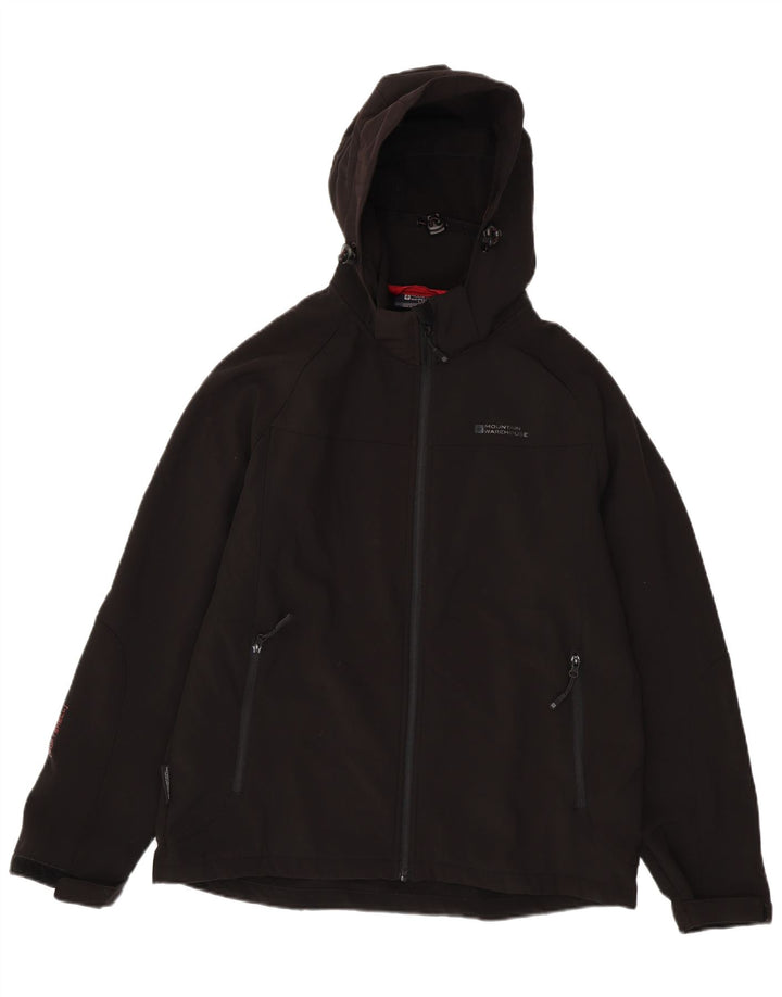 Jaqueta corta-vento masculina com capuz MOUNTAIN WAREHOUSE UK 40 grande preta