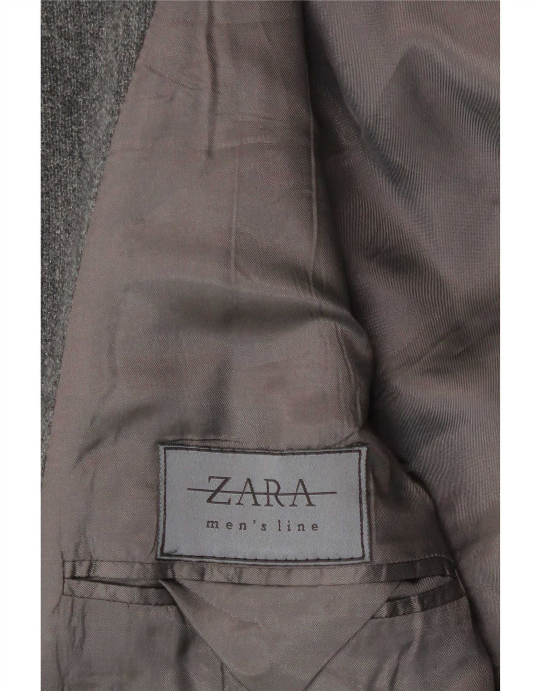 Jaqueta blazer masculina Zara com capuz de 4 botões Reino Unido 38 lã cinza médio