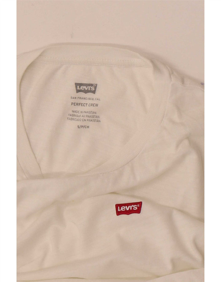 Camiseta Levi's Feminina Perfect Crew Top UK 10 Pequena Branca