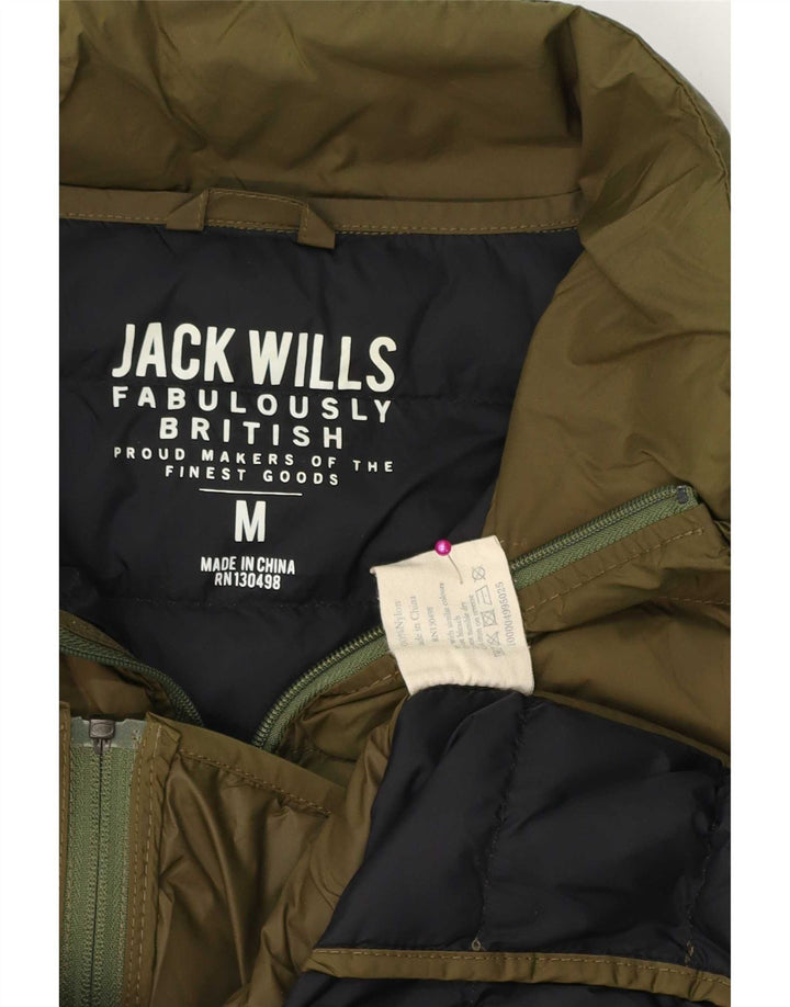 Colete acolchoado masculino Jack Wills UK 38 nylon verde médio