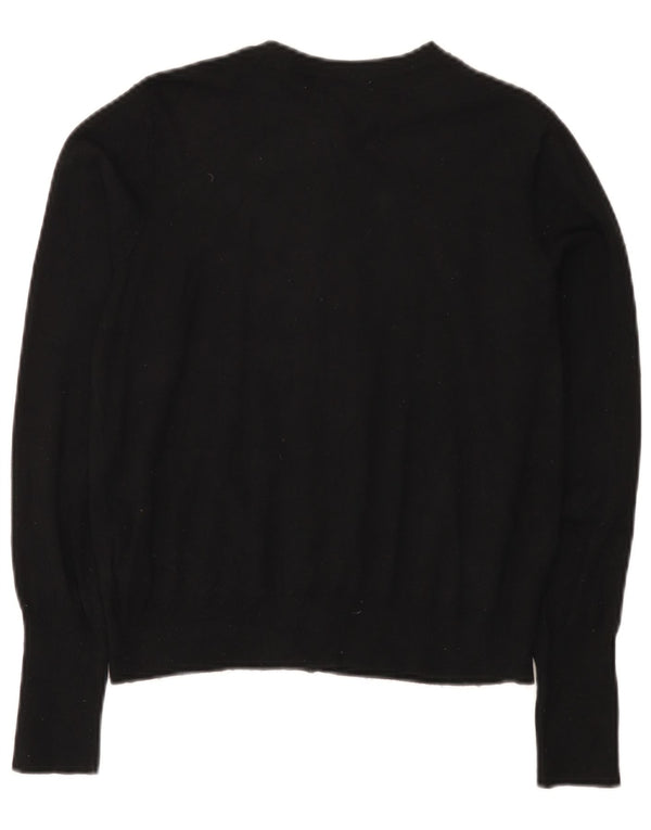 Suéter cardigã feminino Marks & Spencer Reino Unido 12 viscose preta média